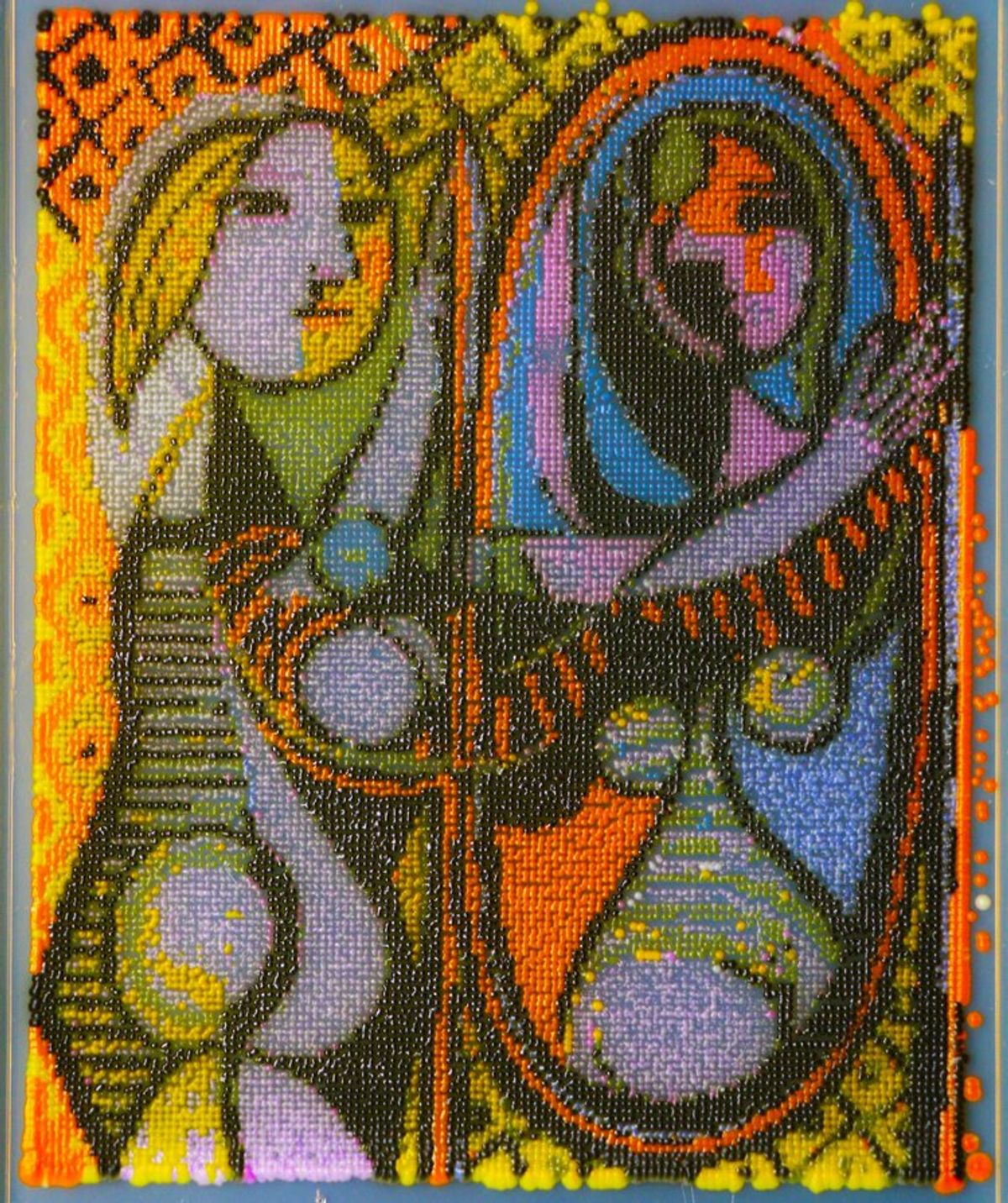 Yeast art recreation of Pablo Picasso’s Girl Before a Mirror. Yeast art recreation of Pablo Picasso’s Girl Before a Mirror.